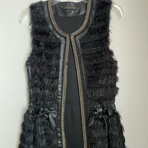 Black Faux Fur Vest